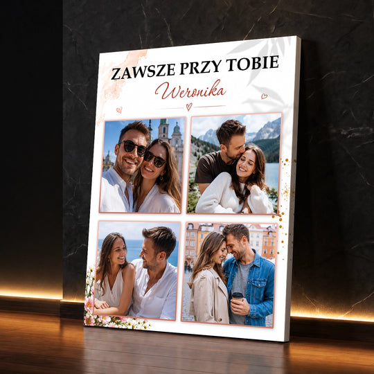 Wyjątkowy prezent dla mężczyzny – kolaż na płótnie Zawsze Przy Tobie