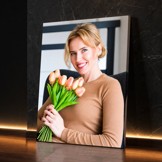 Personalizowany prezent dla mamy na Dzień Matki od dziecka – fotoobraz na płótnie z fotografią mamy